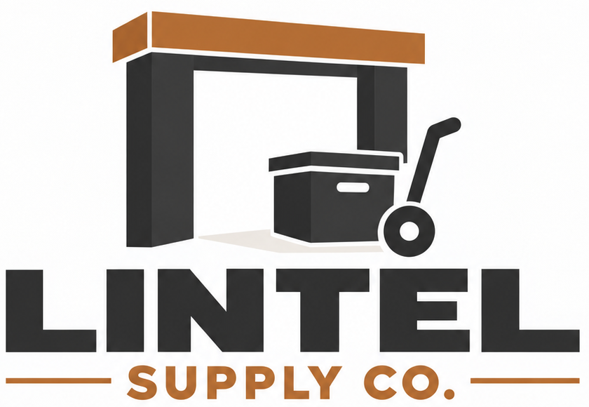 Lintel Supply Co. — a doorway with a tote and dolly passing through